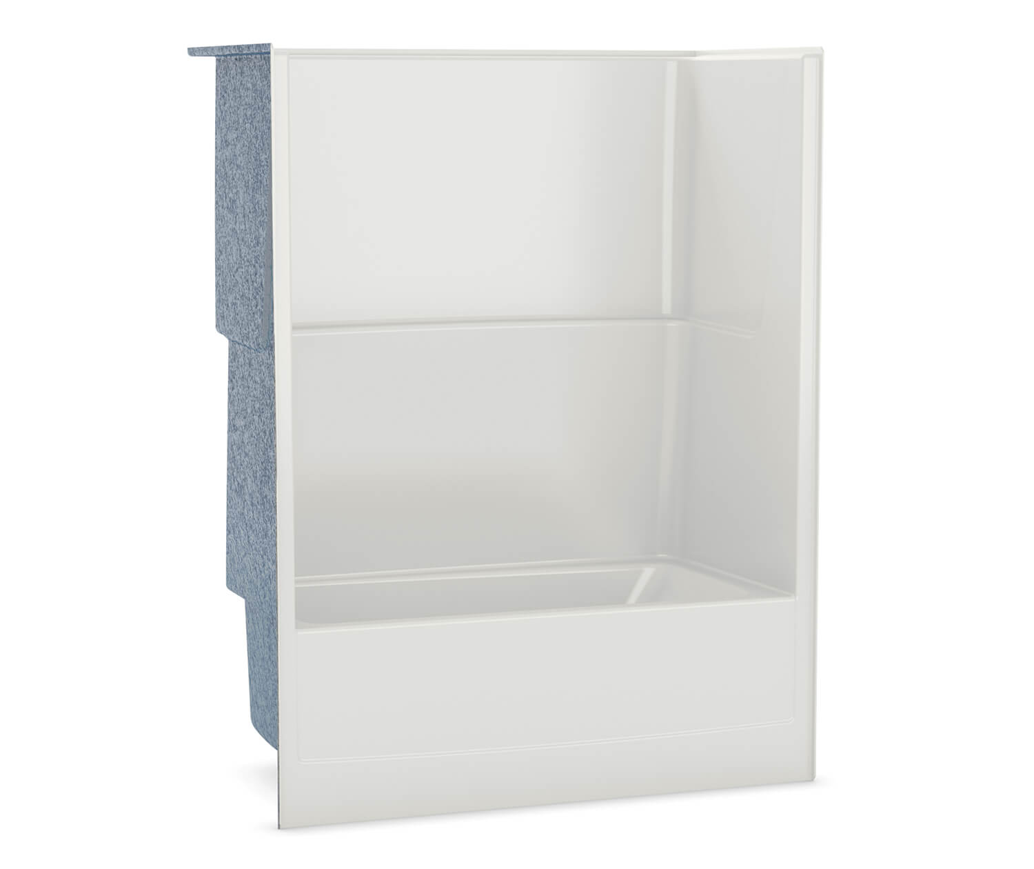 MAAX 105674-000-002-002 TSEA Plus 60 x 32 AcrylX Alcove Right-Hand Drain One-Piece Tub Shower in White