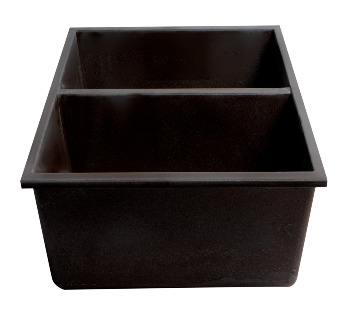 ALFI brand AB3420UM-C Chocolate 34" Undermount Double Bowl Granite Composite Kitchen Sink