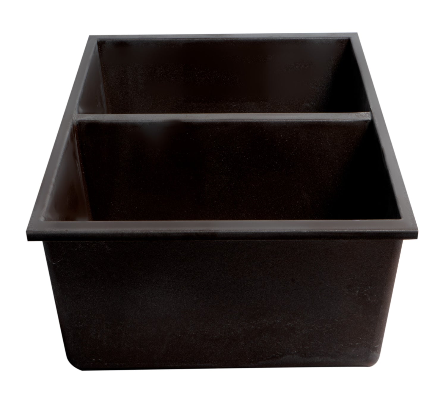 ALFI brand AB3420UM-C Chocolate 34" Undermount Double Bowl Granite Composite Kitchen Sink