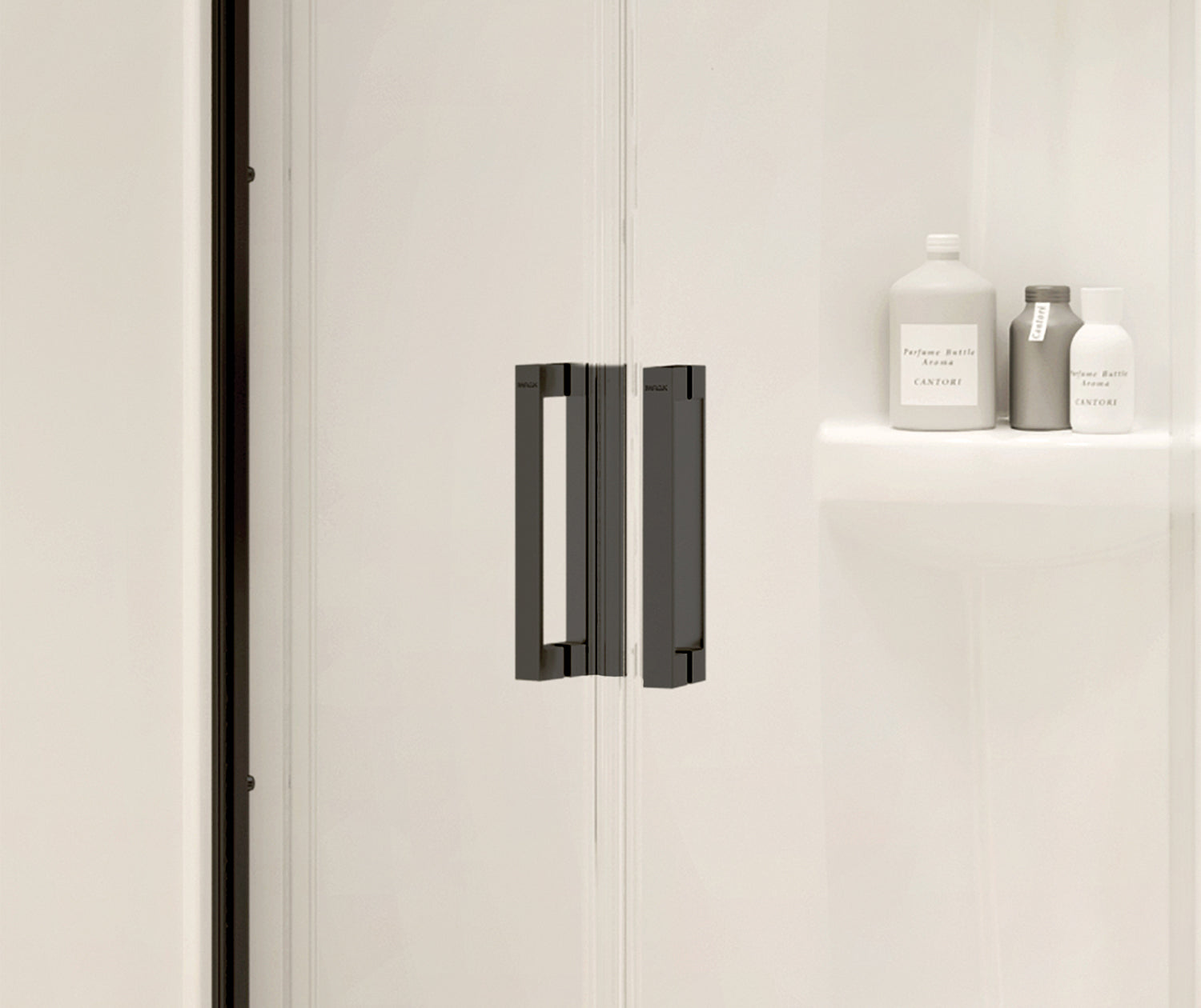MAAX 137445-900-340-000 Radia Neo-round 40 x 40 x 71 ½ in. 6 mm Sliding Shower Door for Corner Installation with Clear glass in Matte Black