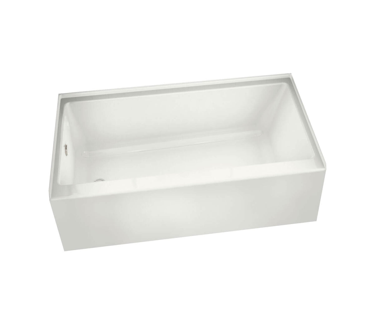 MAAX 105734-000-001-101 Rubix 6632 AFR Acrylic Alcove Left-Hand Drain Bathtub in White