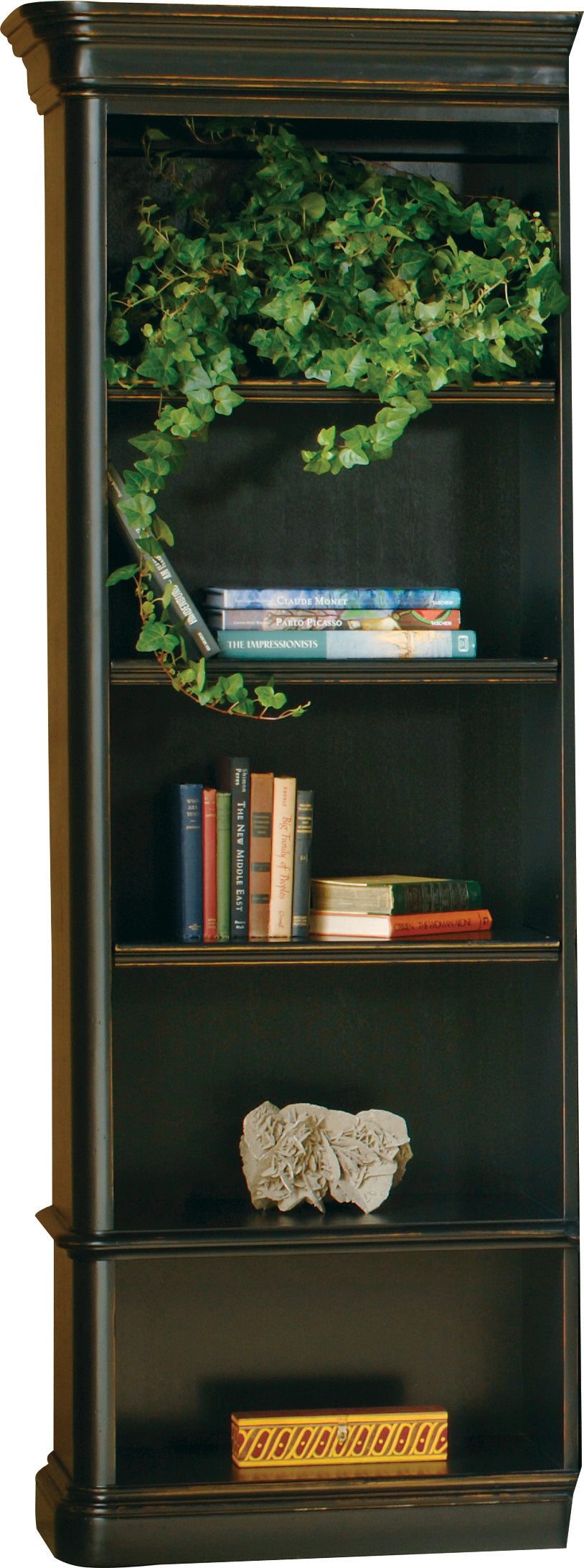 Hekman 79146 Louis Philippe 28in. x 16in. x 79in. Executive Left Bookcase