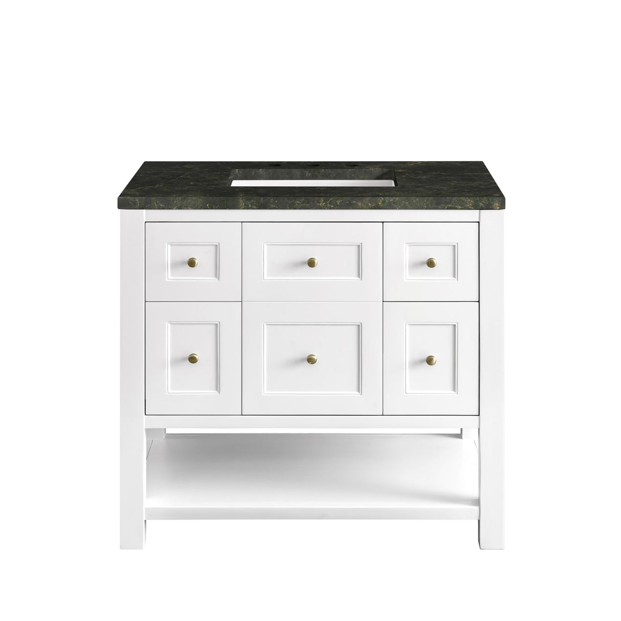 Breckenridge 36" Single Vanity, Bright White, w/ 3 CM Phantome Eclos Top
