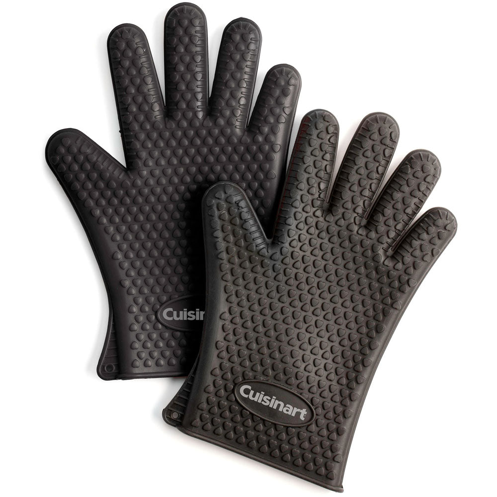 Cuisinart Grill CGM-520 2 PK Heat Resistant Silicone Gloves, Resistant to 425 F, Ambidextrous