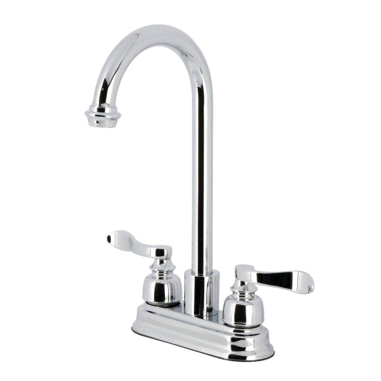 Kingston Brass KB8491NFL NuWave French 4" Centerset Bar Faucet, Polished Chrome