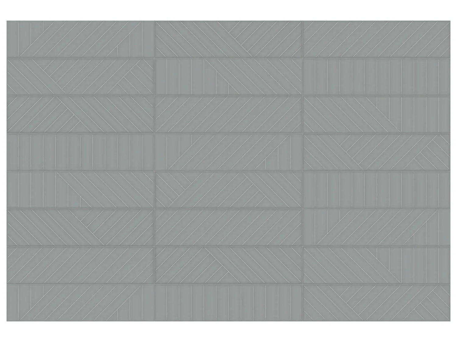 Anatolia Geometra 3X12 Maze Charcoal Glossy Ceramic Wall Tile 4000-0302-0 Charcoal Maze 3x12 - premium natural stone mosaic tile from Anatolia Tile, available at PoshHaus showroom in Keene, NH