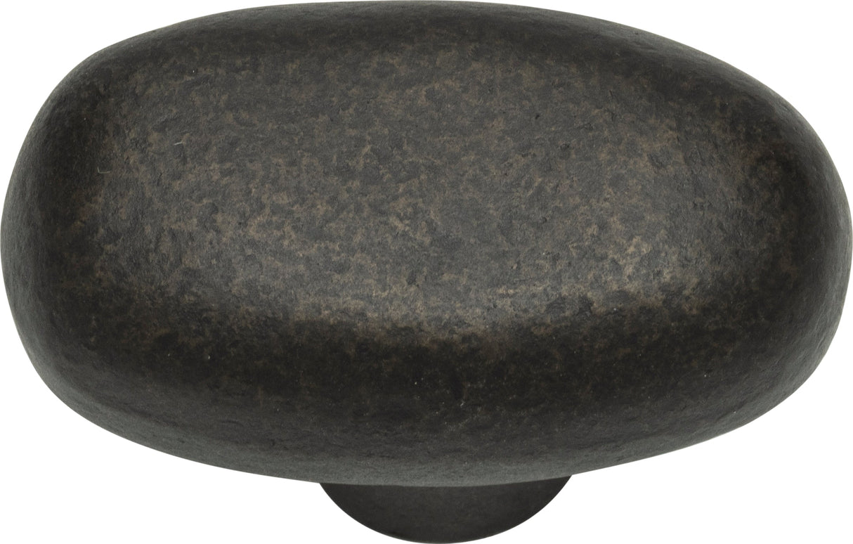 Atlas Homewares Distressed Oval Knob 1 11/16 Inch Oil Rubbed Bronze