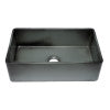 ALFI brand ABCO3320SB Concrete Color 33 inch Reversible Single Fireclay Farmhouse Kitchen Sink
