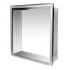 ALFI brand 16 x 16 Polished Stainless Steel Square Single Shelf Bath Shower Niche