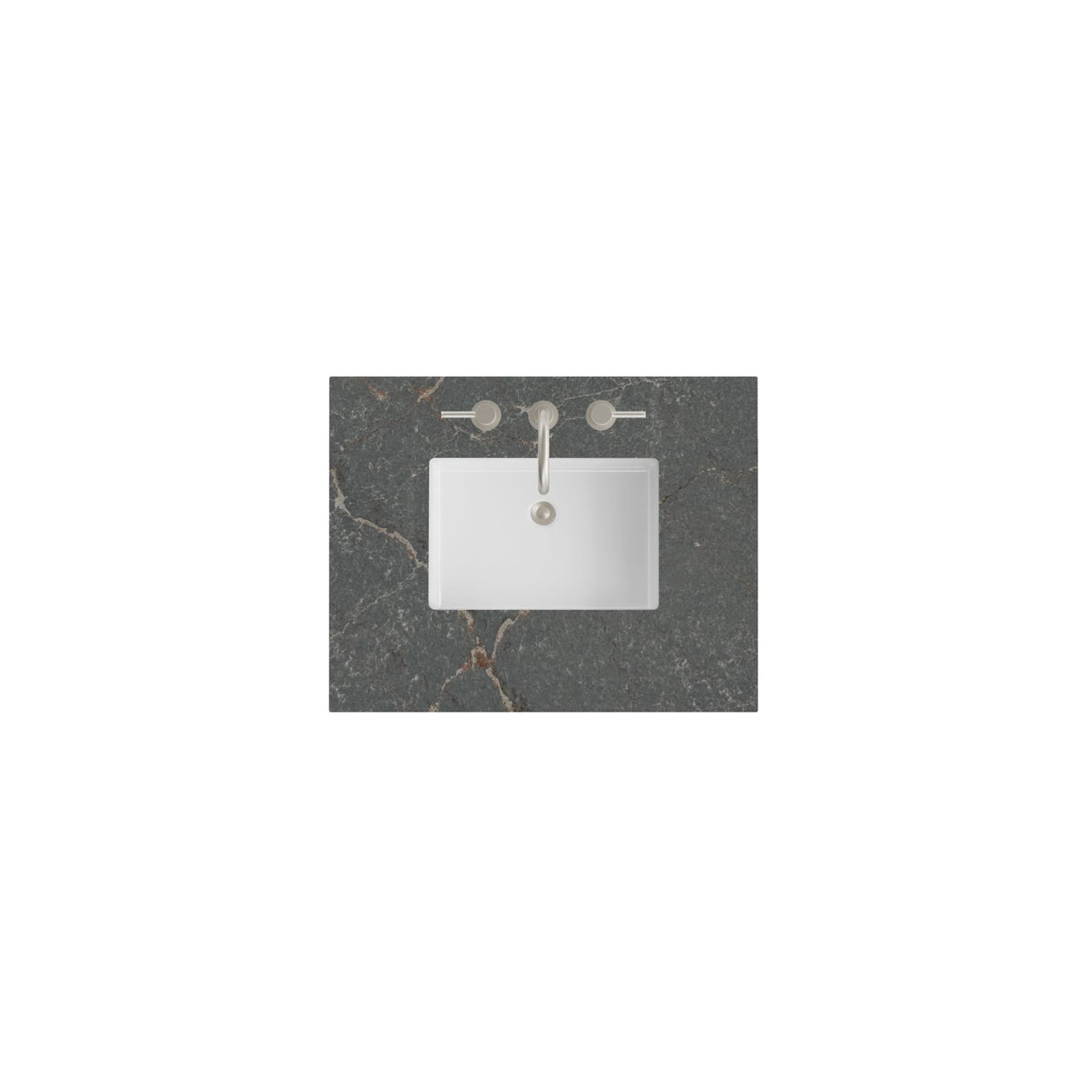 30" Single Top, 3 CM Parisien Bleu Silestone w/ Sink