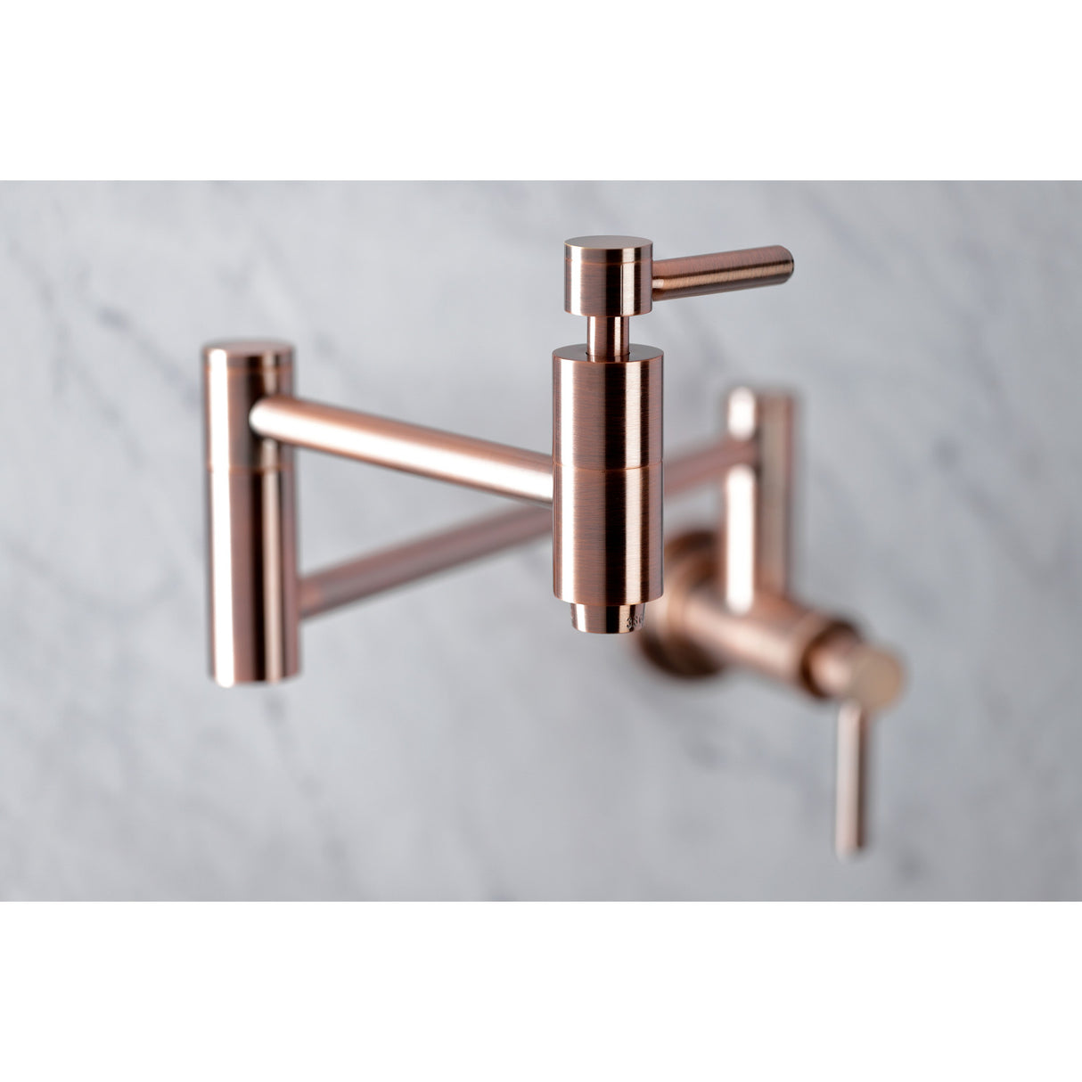 Kingston Brass KS810DLAC Concord Wall Mount Pot Filler Kitchen Faucet, Antique Copper