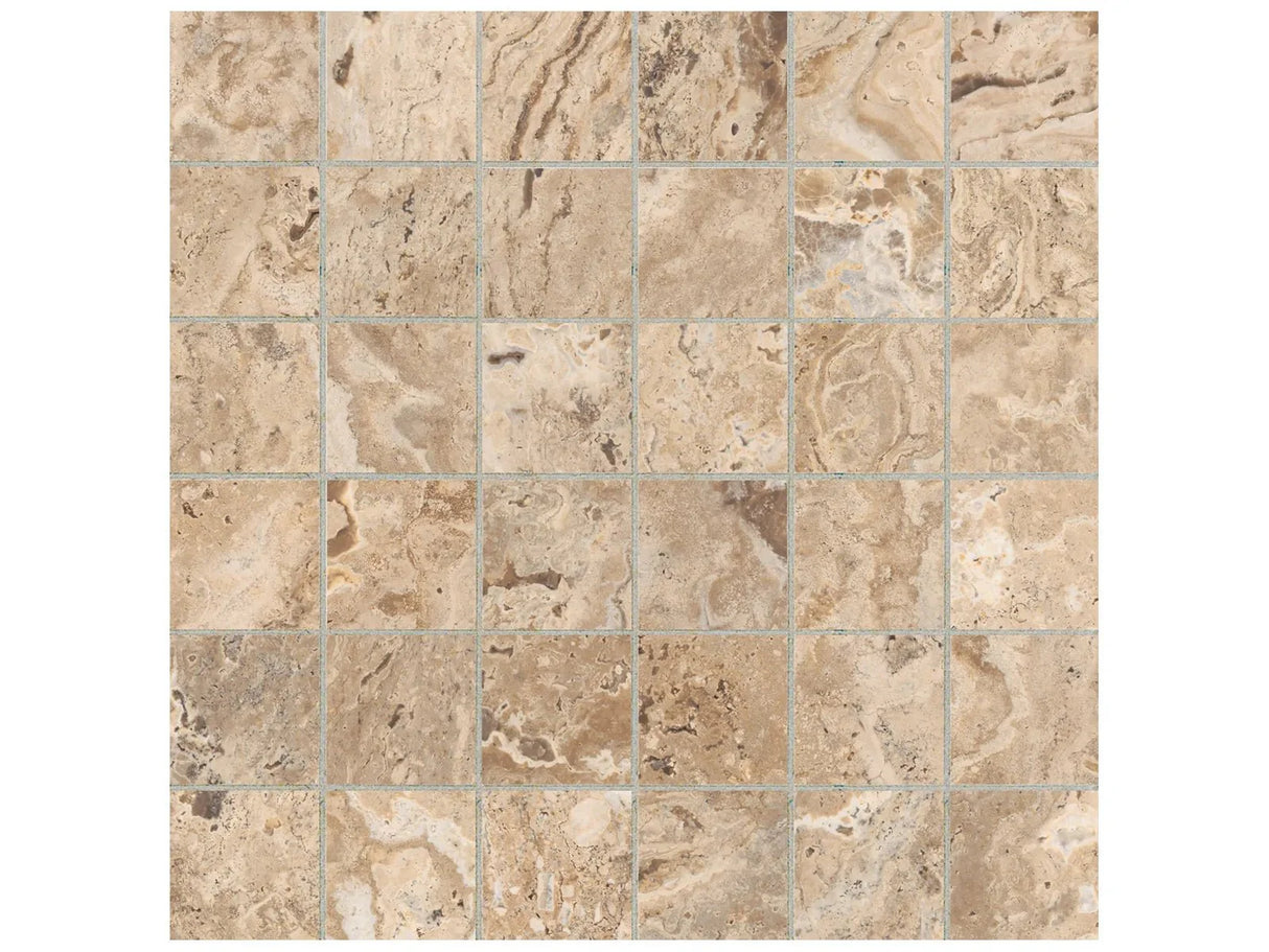 Anatolia Tile 2X2 Antico Matte Classic 36 Piece Porcelain Mosaics. 1 Sheet = .97 Sq. Ft. 4501-0005-0 (63-465) Classic 2x2 - premium natural stone mosaic tile from Anatolia Tile, available at PoshHaus showroom in Keene, NH