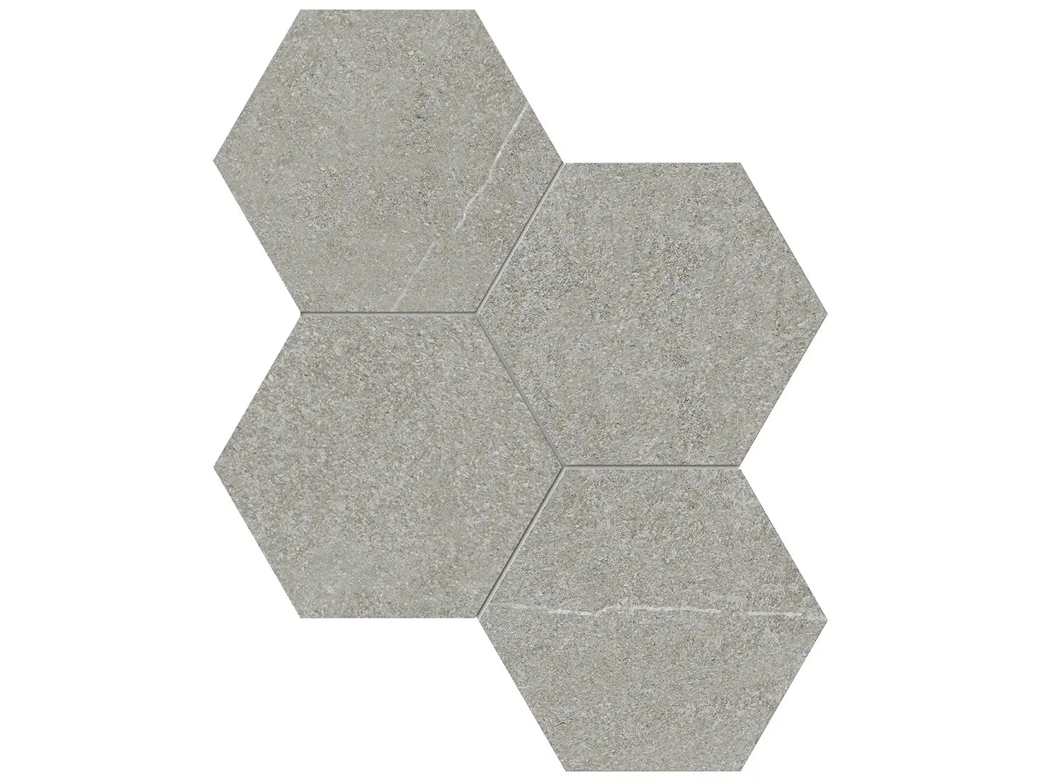 Anatolia Tile 6" Mjork Color Body Porcelain Clay Hexagon 4 Piece Mosaic 4501-0377-0 1 Sheet = .80 Sq. Ft." Clay 6" Hexagon - premium natural stone mosaic tile from Anatolia Tile, available at PoshHaus showroom in Keene, NH