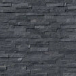 Coal canyon splitface ledger panel 6X24 natural quartzite wall tile LPNLQCOACAN624 product shot multiple tiles angle view