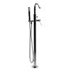 ALFI brand AB2534-PC Polished Chrome Single Lever Floor Mounted Tub Filler Mixer w Hand Held Shower Head