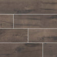 MSI Wood Collection cottage smoke 8x48 glazed porcelain floor wall tile NCOTWEN8X48 product shot multiple planks angle view