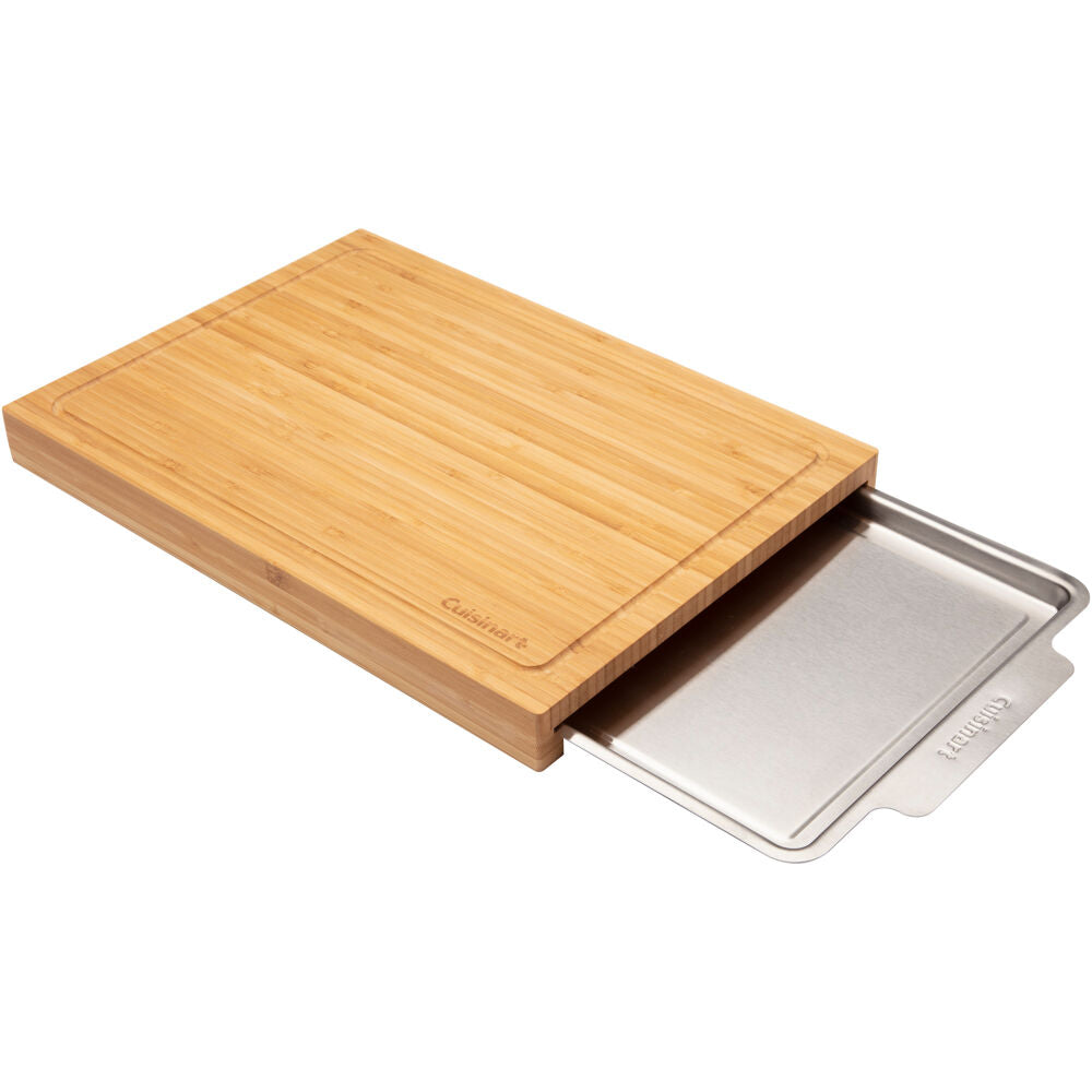 Cuisinart Grill CPK-4884 Bamboo Cutting Board w/Slide Out Tray BPA Free
