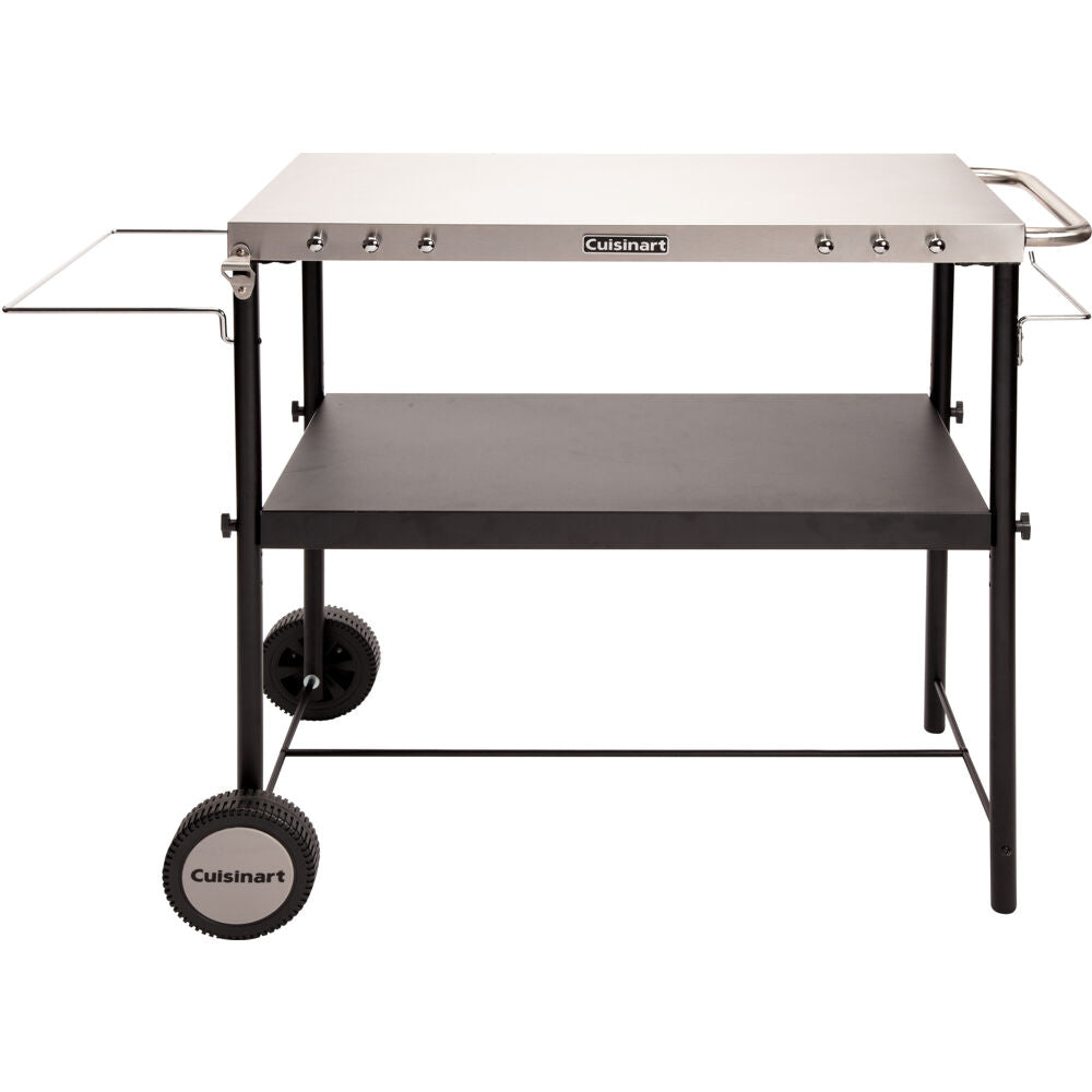 Cuisinart Grill CPT-200 Outdoor BBQ Prep Table 36" x 18" Storage Shelf, Paper Towel Holder