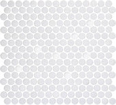 Marazzi Nu_Tempo Pure White Penny Rounds 3/4 Glossy Mosaic Tile