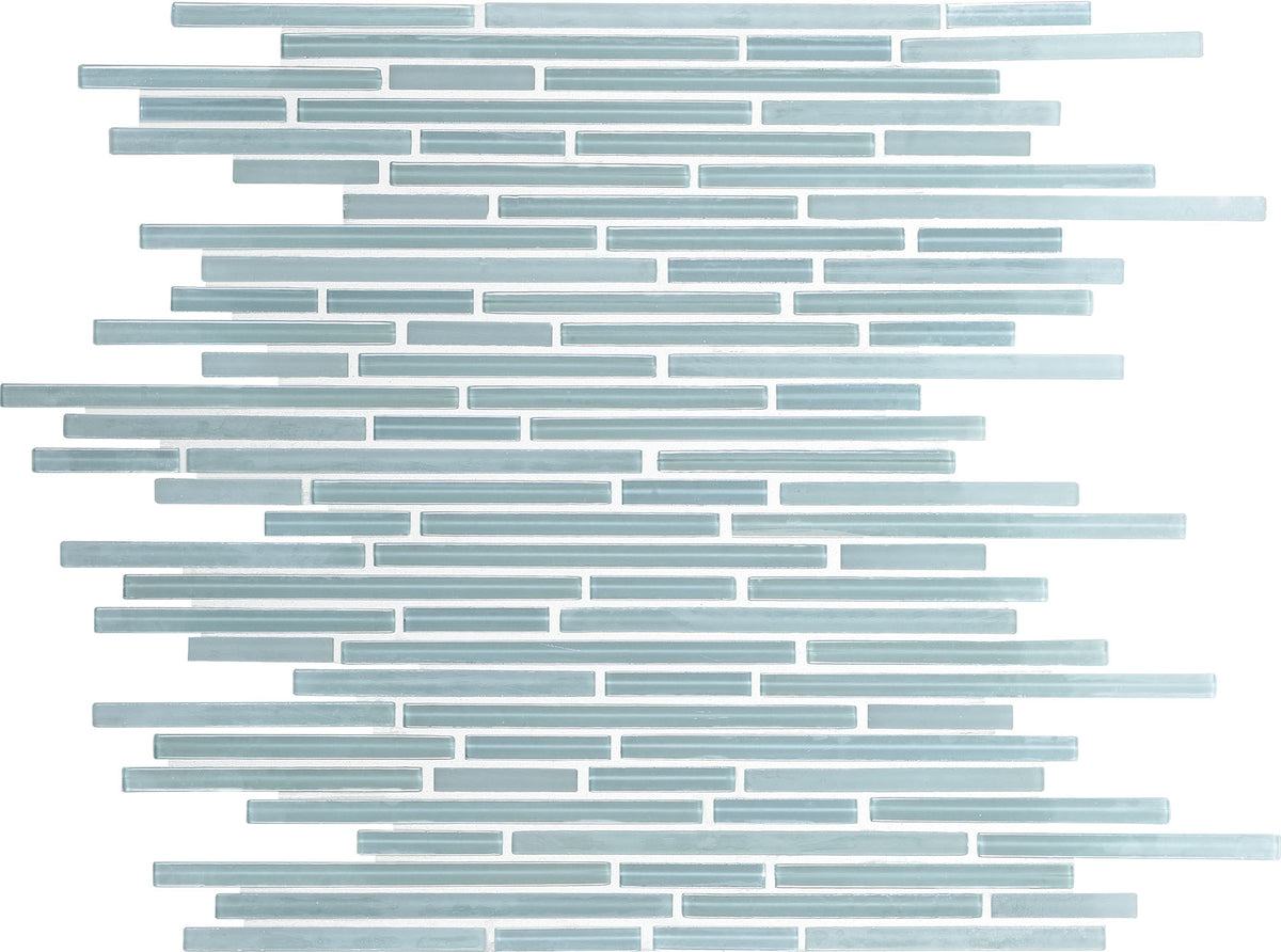 Daltile Caprice Whisper Green Random Interlocking 5/16 Glass Mosaic Tile