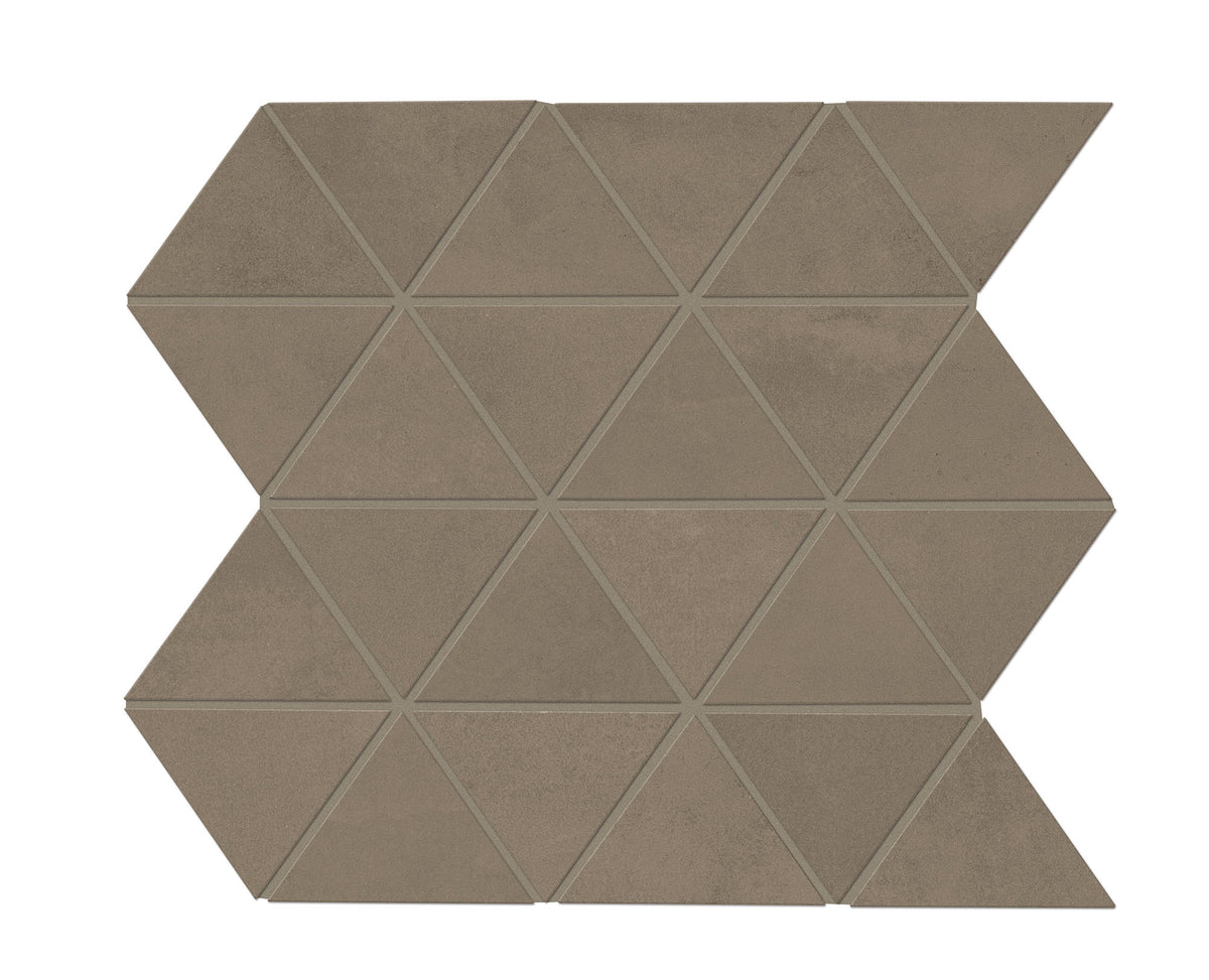 Daltile Chord Rhythm Brown Triangle 3x3 Matte Mosaic Tile