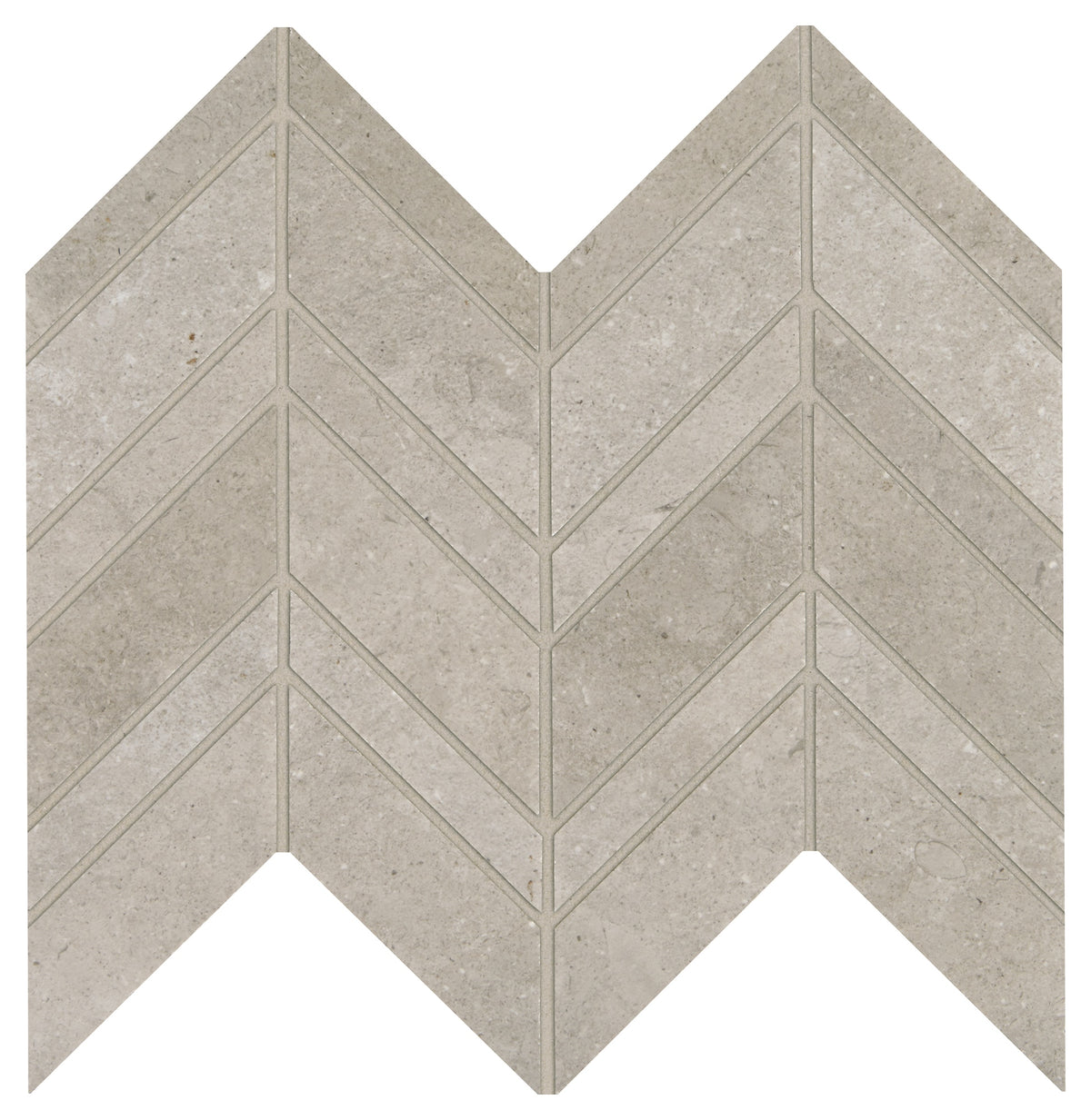 Marazzi Modern Formation Headland Fog Chevron Matte Mosaic Tile