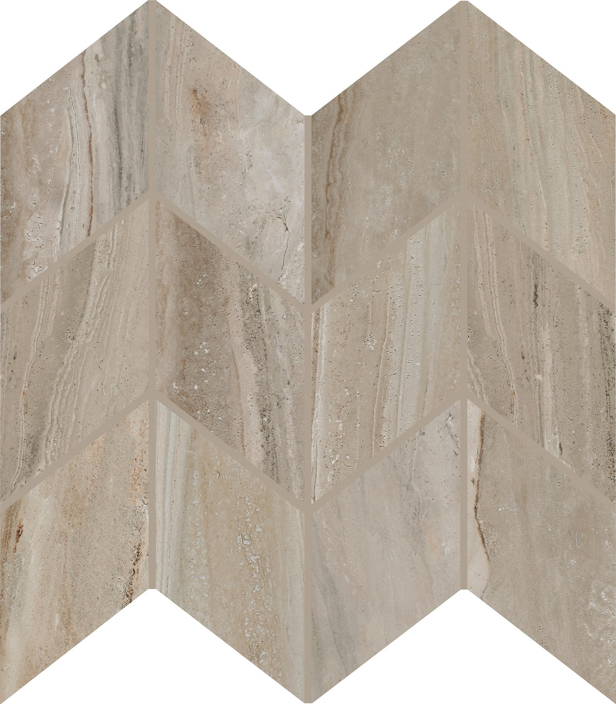 Daltile Famed Luxe Chevron 3x6 Microban Polished Mosaic Tile