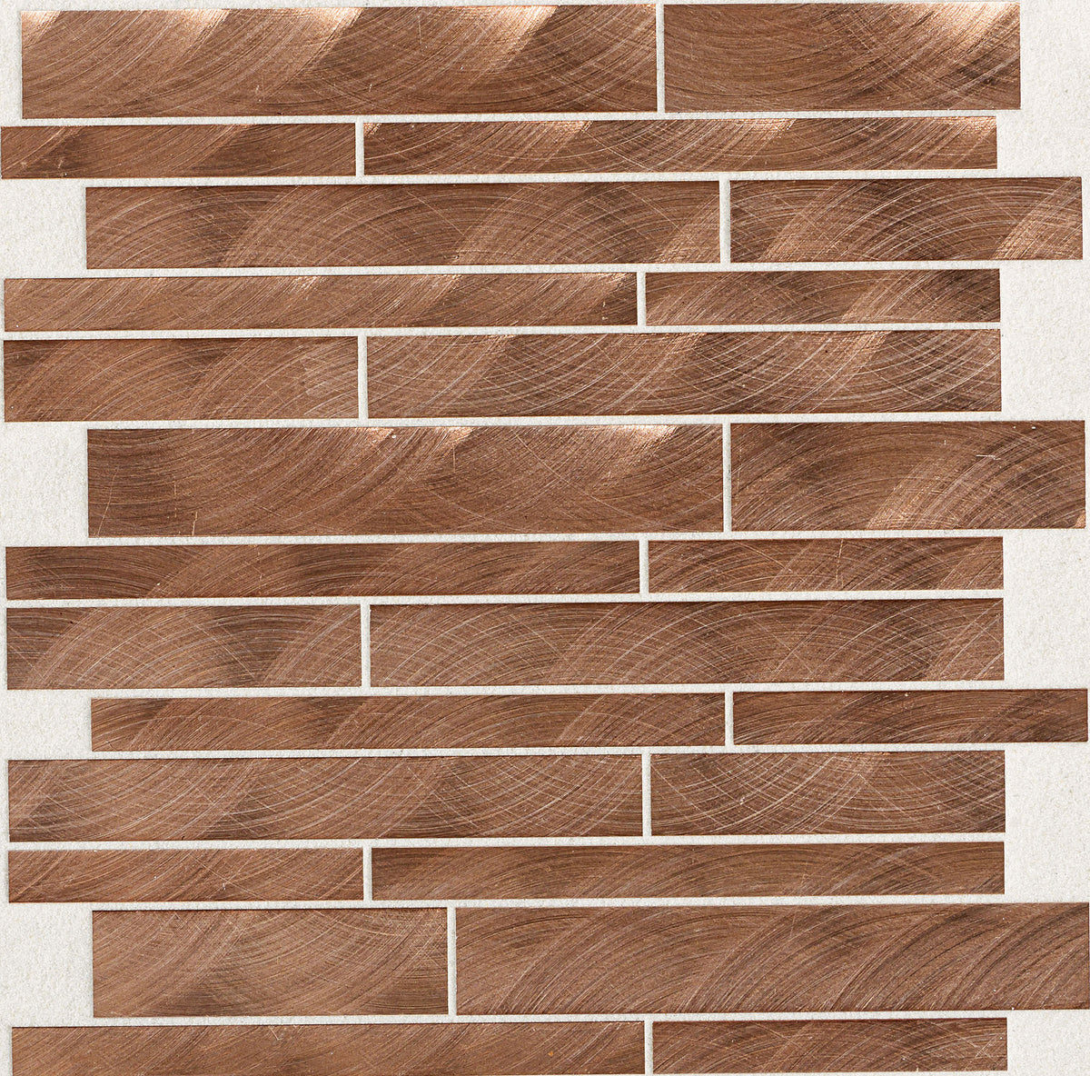 Daltile Structure Copper Random Interlocking Satin Mosaic Tile