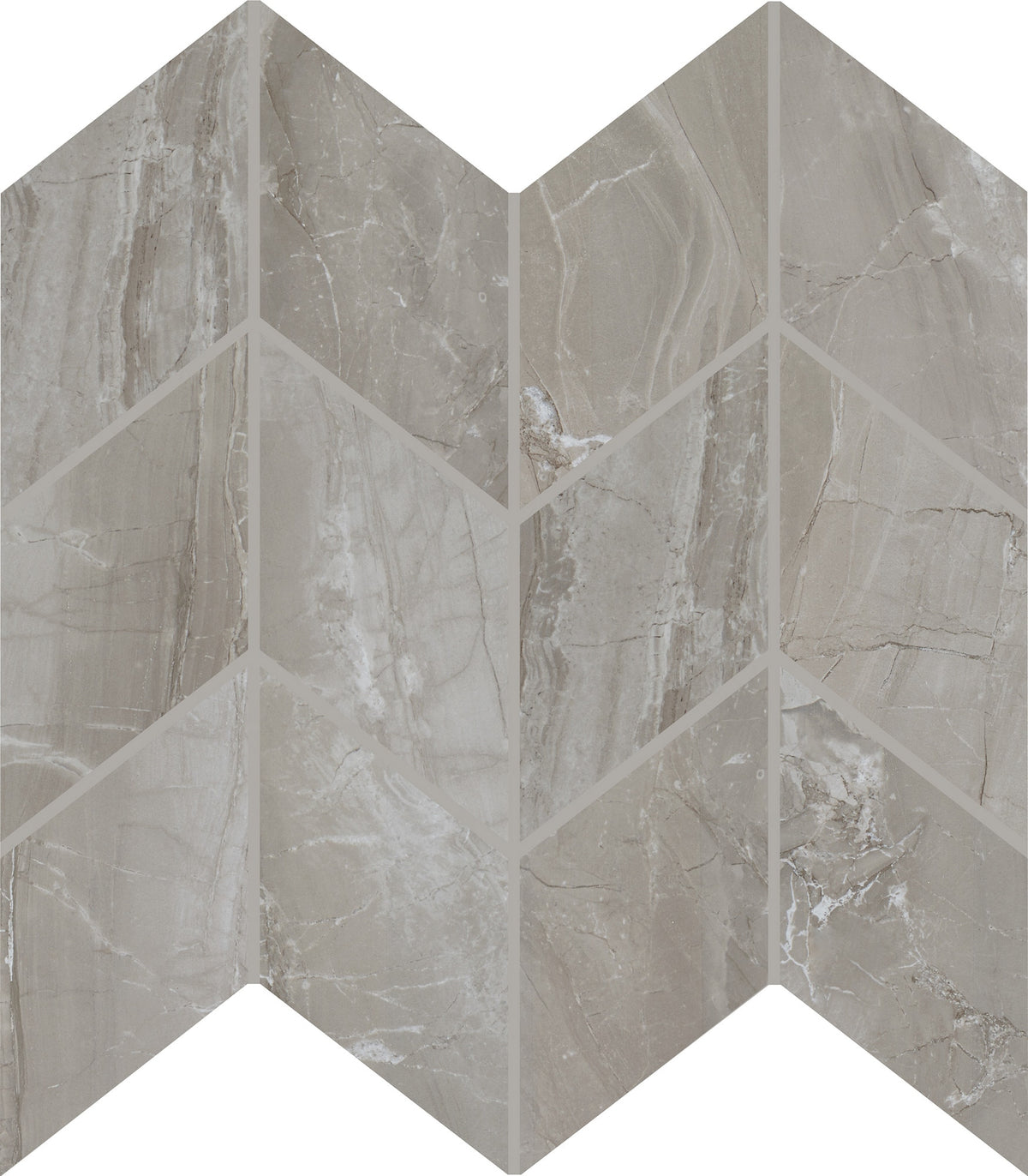Daltile Famed Fortune Chevron 3x6 Microban Polished Mosaic Tile