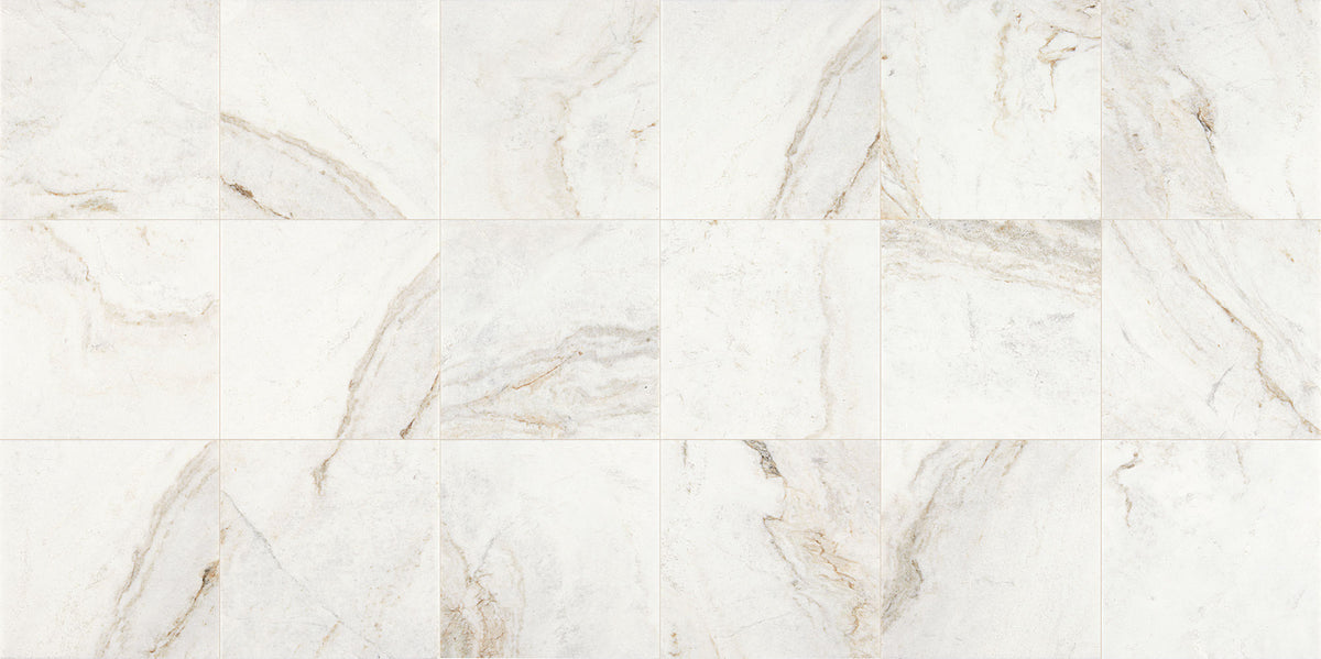 Daltile Marble Daphne White Rectangle 12x24 Honed Stone Tile