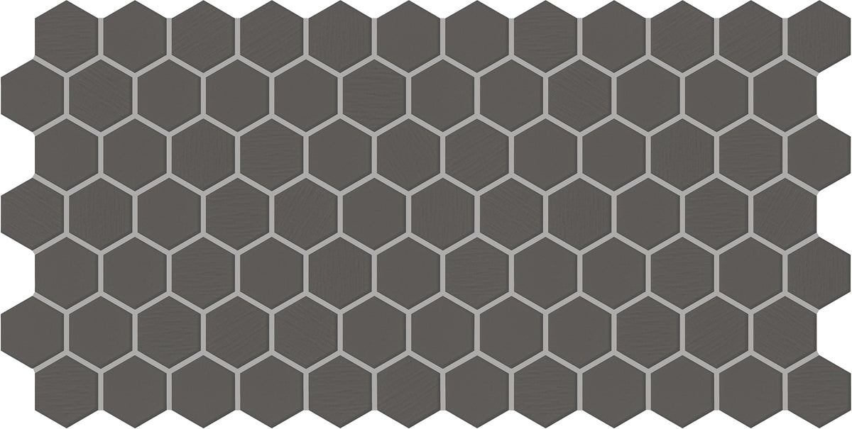 Daltile Keystones Black/Ebony Hexagon 2x2 Matte Mosaic Tile