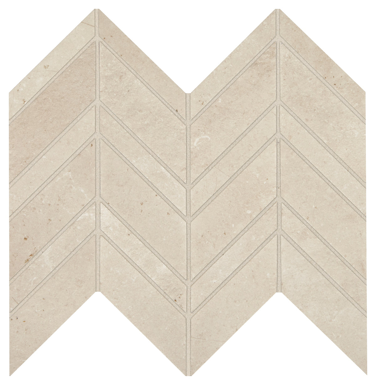 Marazzi Modern Formation Peak White Chevron Matte Mosaic Tile
