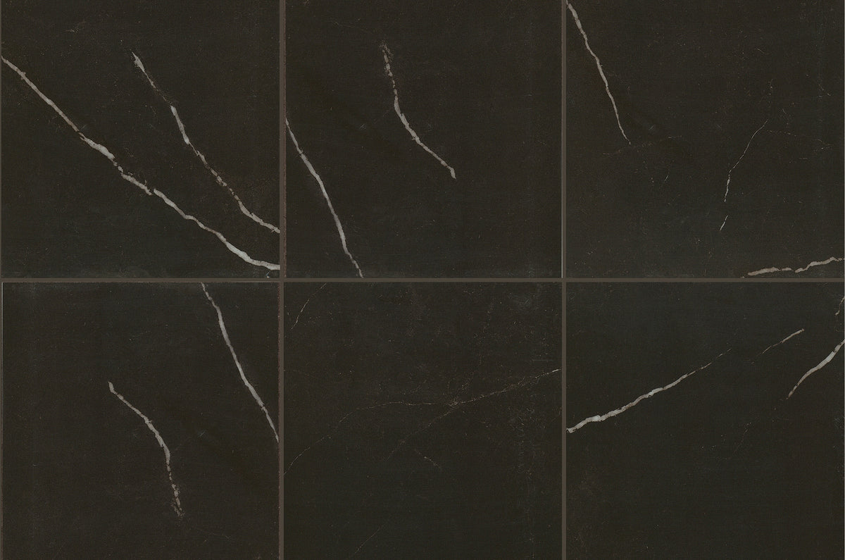 Marazzi Classentino Marble Centurio Black Square 24x24 Matte Floor Tile