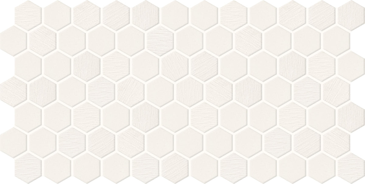 Daltile Keystones Arctic White Hexagon 1x1 Matte Mosaic Tile