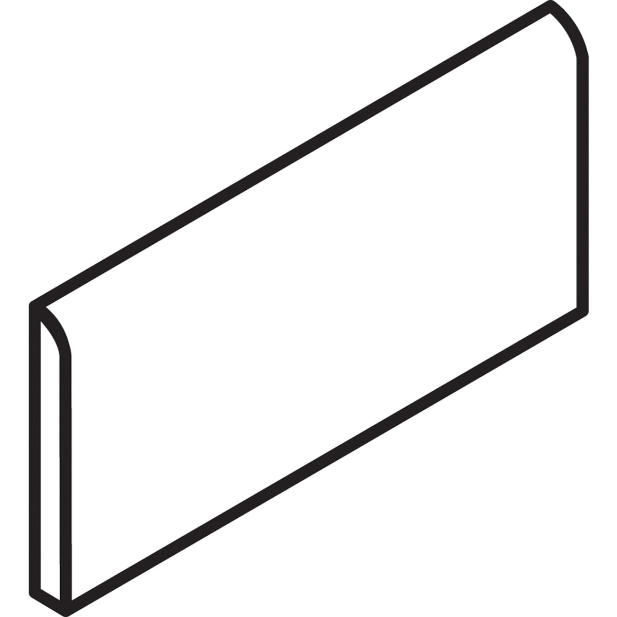 Daltile Advantage Raffia S4309 Bullnose 9" Side Matte Wall Tile Trim