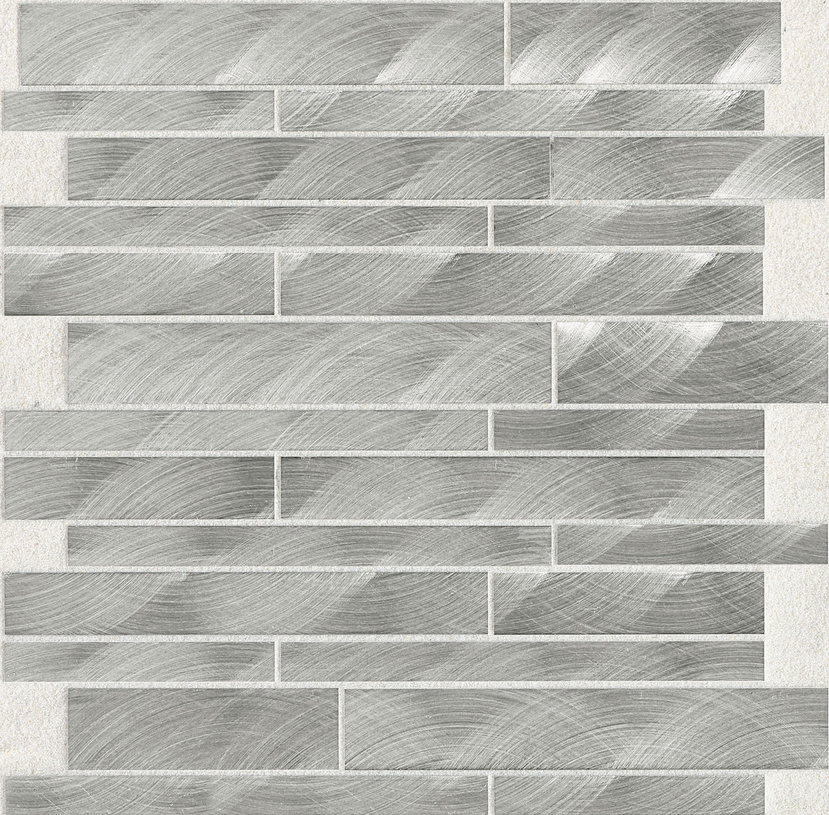 Daltile Structure Steel Random Interlocking Satin Mosaic Tile