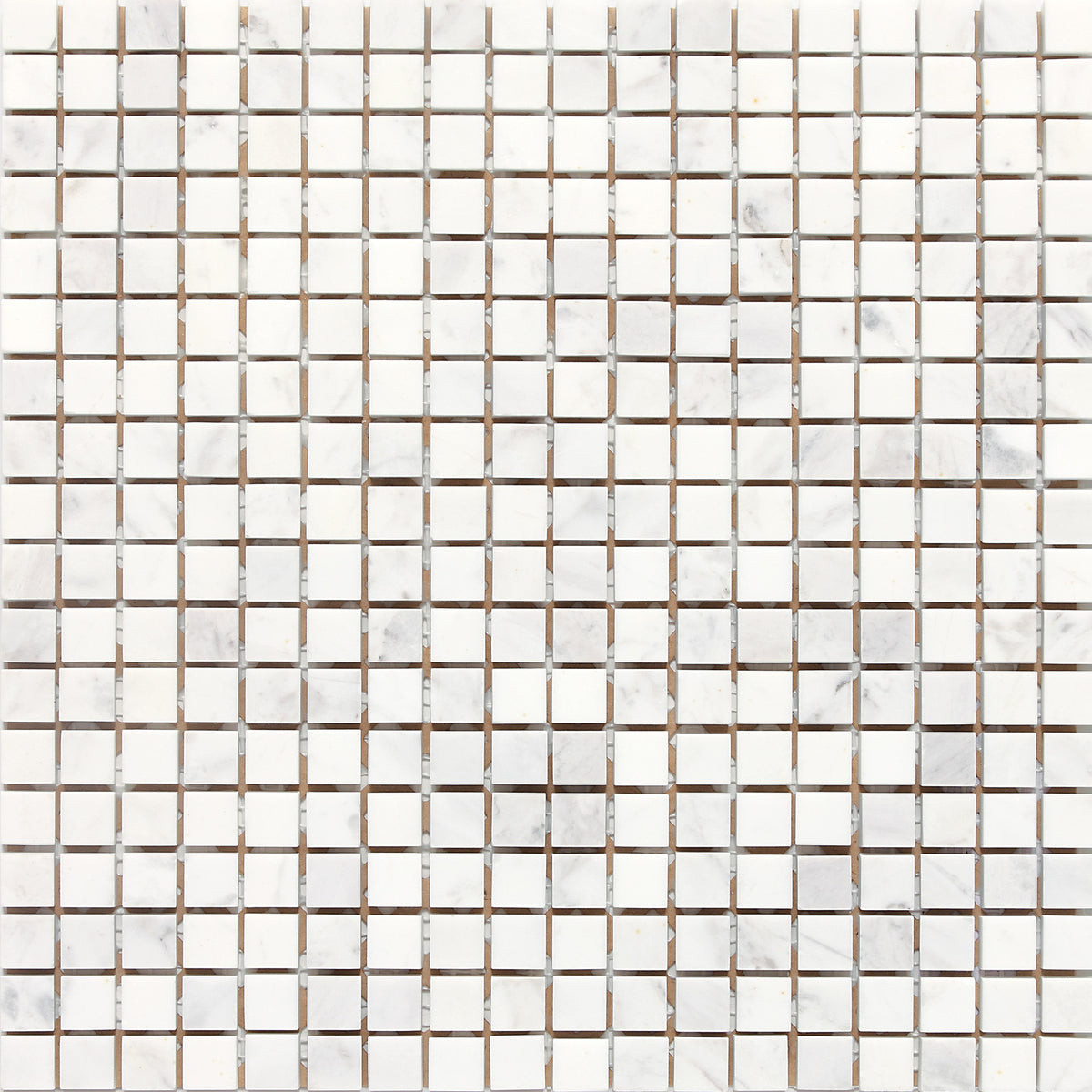 Daltile Stone a la Mod Contempo White Mosaic 1/2x1/2 Polished Mosaic Natural Stone Tile