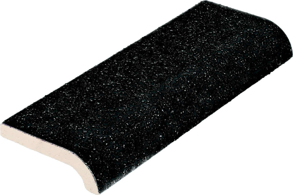Daltile Color Wheel Splash Black A4200 Radius Bullnose Abrasive Wall Tile Trim