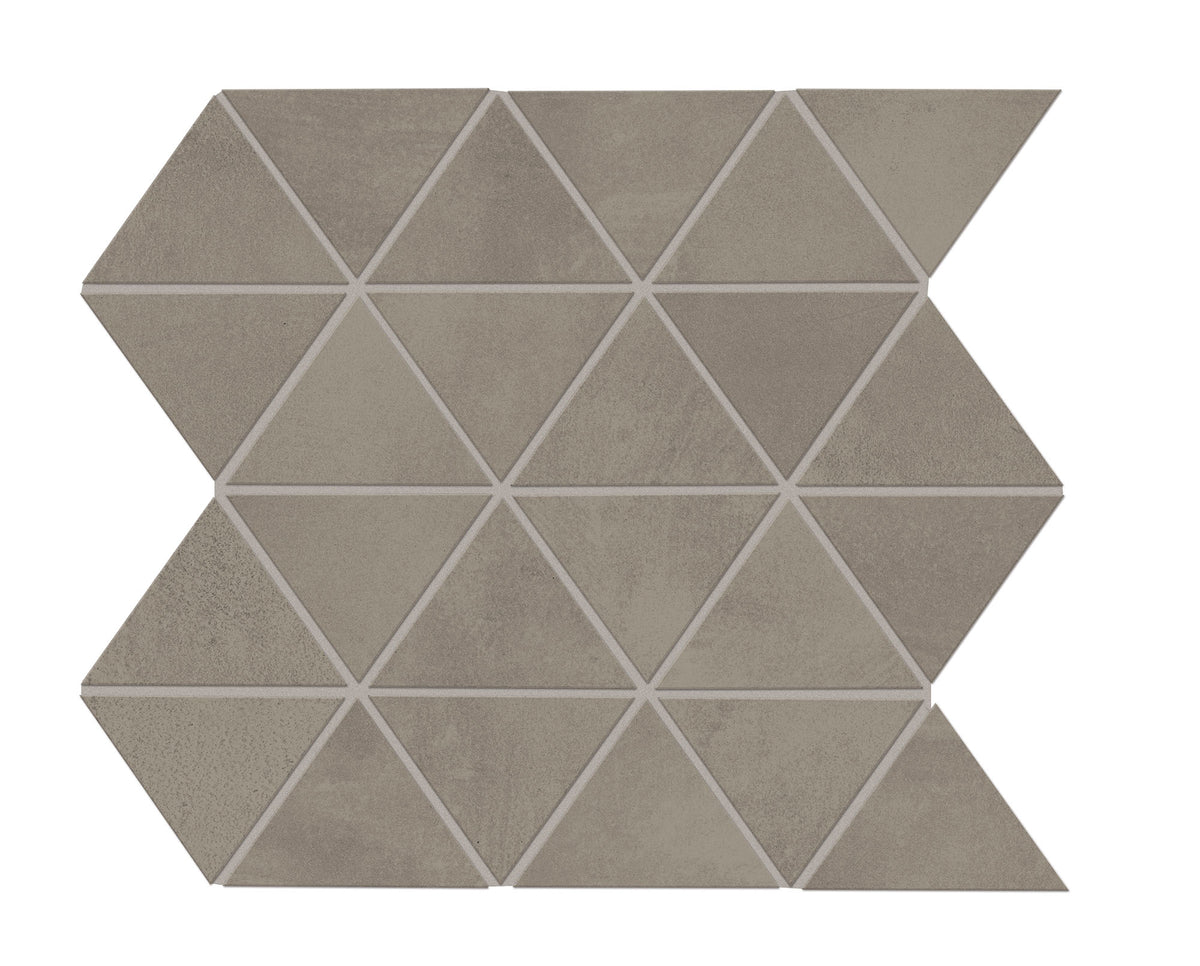 Daltile Chord Forte Grey Triangle 3x3 Matte Mosaic Tile