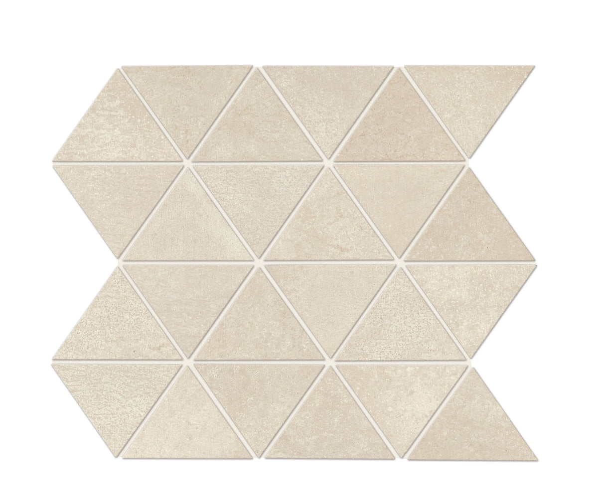 Daltile Chord Sonata White Triangle 3x3 Matte Mosaic Tile