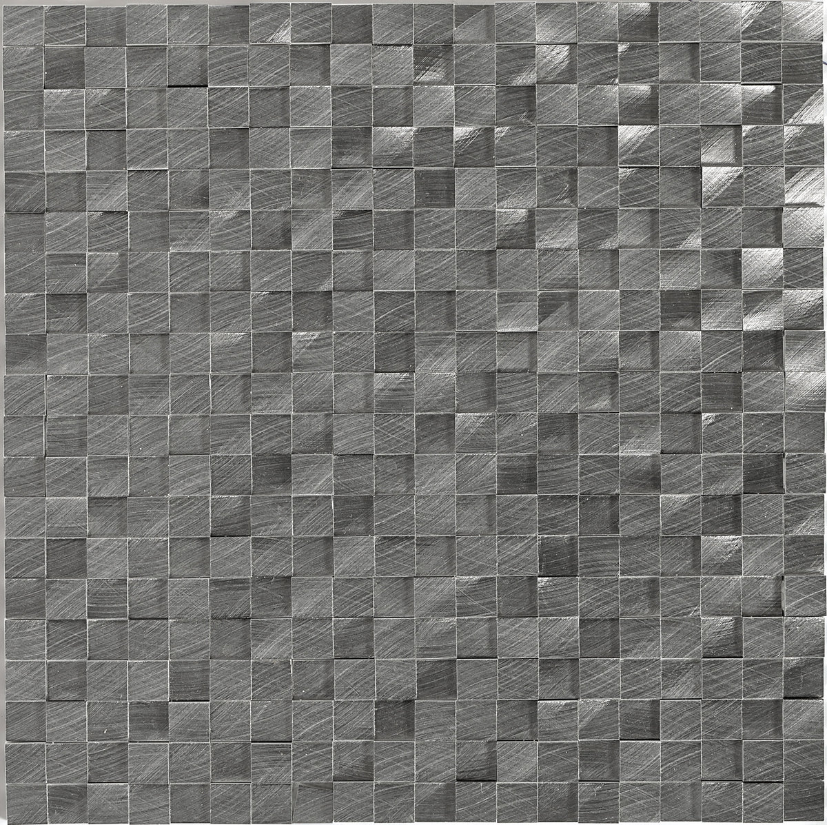 Daltile Structure Gunmetal 3D Cube 1/2x1/2 Satin Mosaic Tile