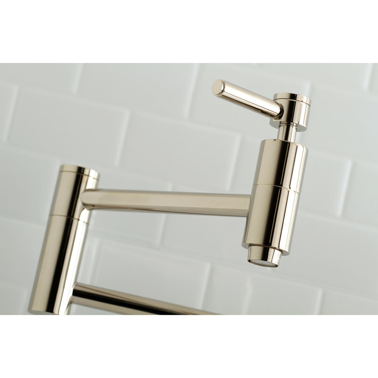Kingston Brass KS8106DL Concord Wall Mount Pot Filler Kitchen Faucet, Polished Nickel