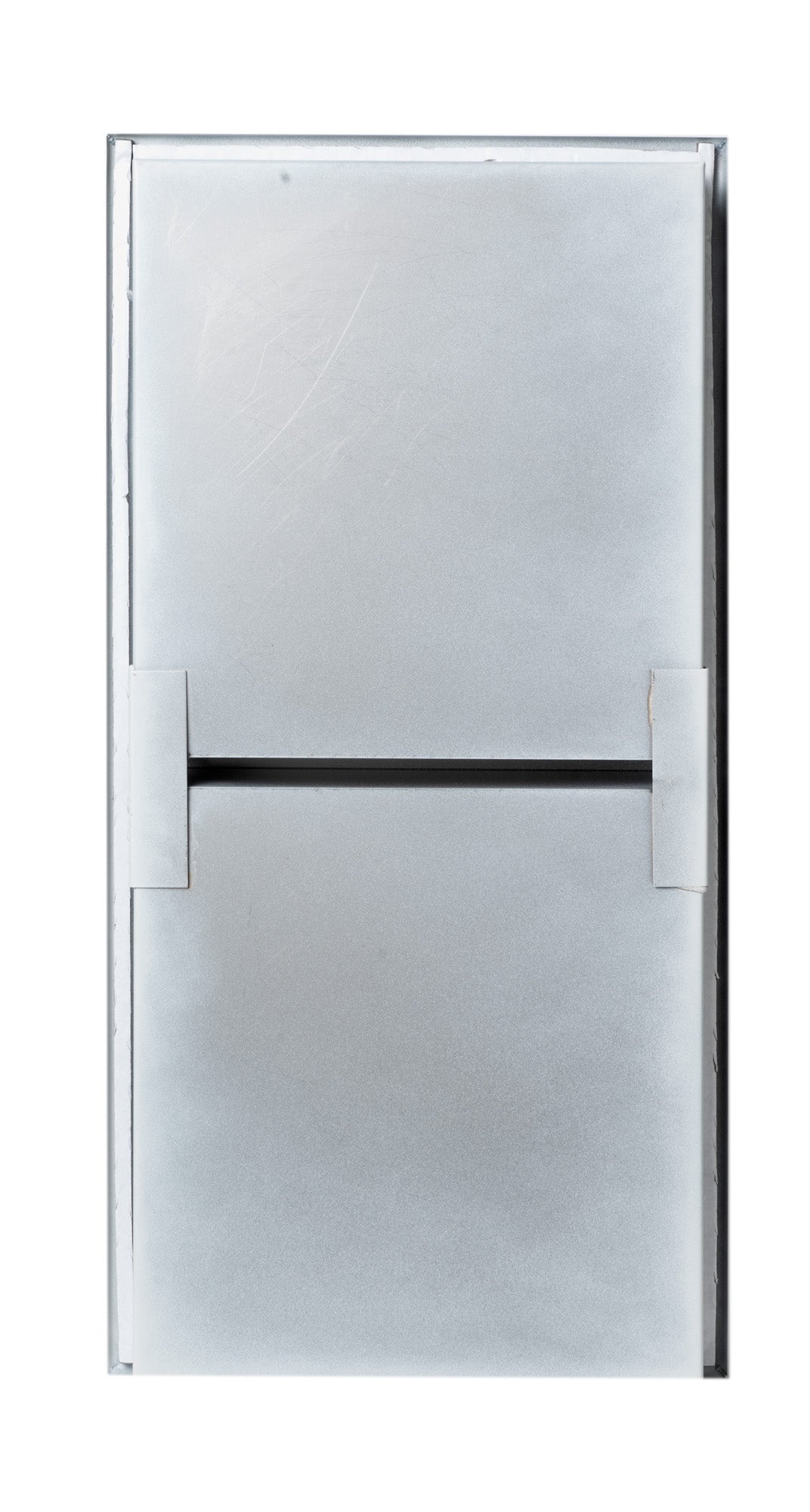 ALFI brand 12 x 24 White Matte Stainless Steel Vertical Double Shelf Bath Shower Niche