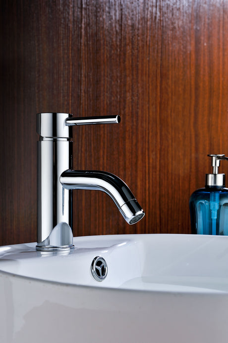 ANZZI L-AZ030 Bravo Series Single Hole Single-Handle Low-Arc Bathroom Faucet in Polished Chrome