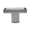 ALFI brand ABSD55B-BSS 5" x 5" Modern Square Polished Stainless Steel Shower Drain with Solid Cover
