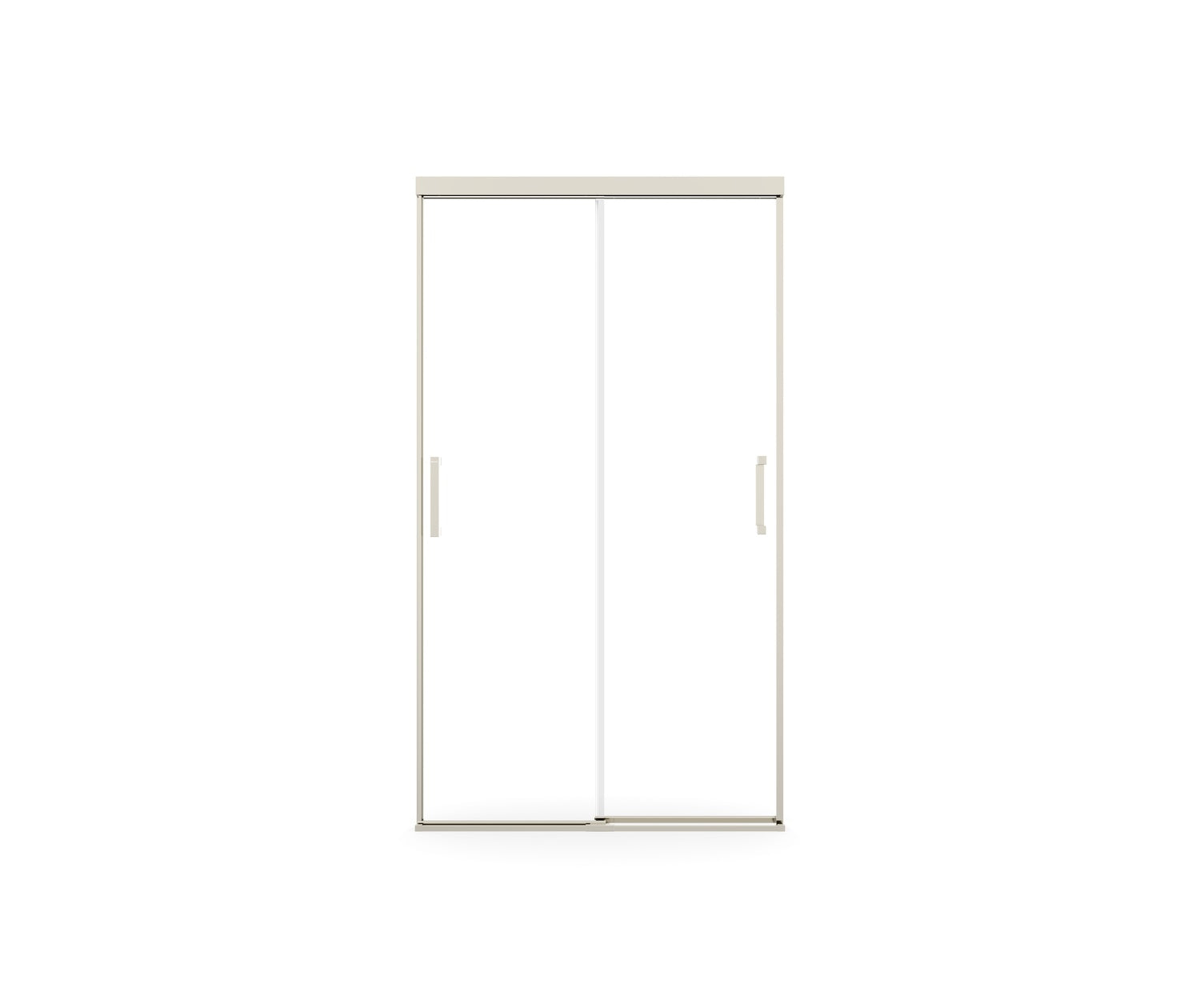 MAAX 138520-900-305-000 Incognito 74 39-42 x 74 in. 8mm Bypass Shower Door for Alcove Installation with Clear glass in Brushed Nickel