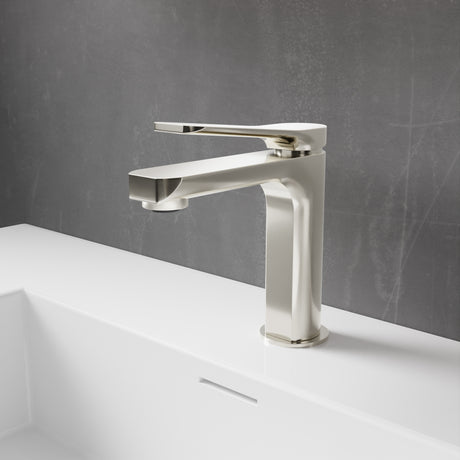 ANZZI L-AZ900BN Single Handle Single Hole Bathroom Faucet With Pop-up Drain in Brushed Nickel