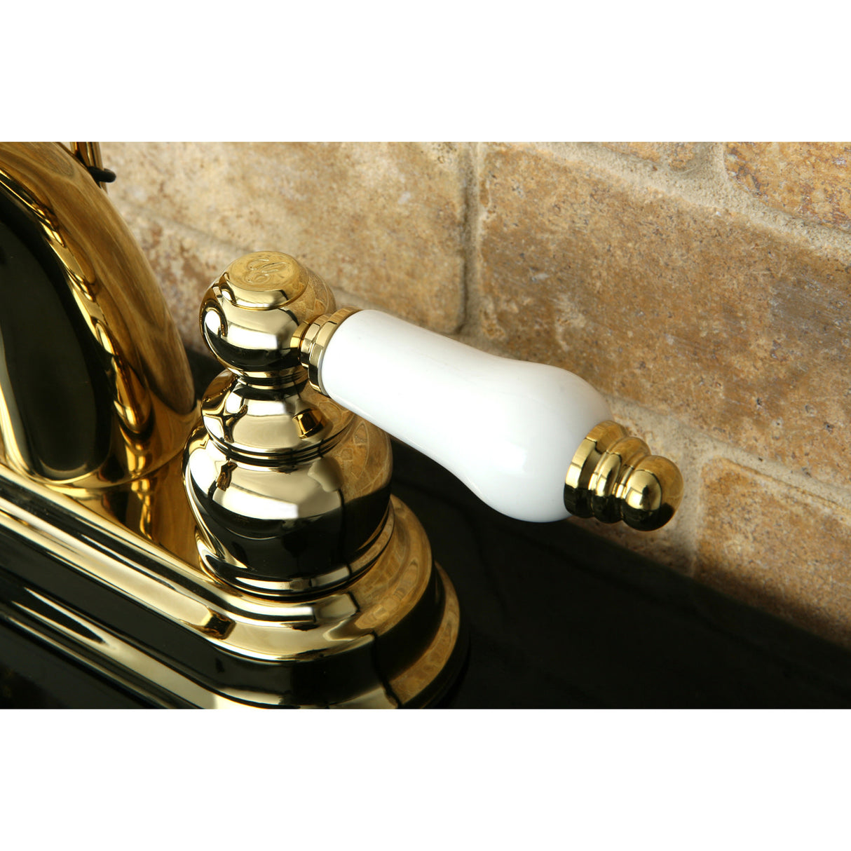 Kingston Brass KB5612PL Restoration 4 in. Centerset Bathroom Faucet, Polished Brass