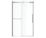 MAAX 138465-900-084-000 Vela 44 ½-47 x 78 ¾ in. 8mm Sliding Shower Door with Towel Bar for Alcove Installation with Clear glass in Chrome