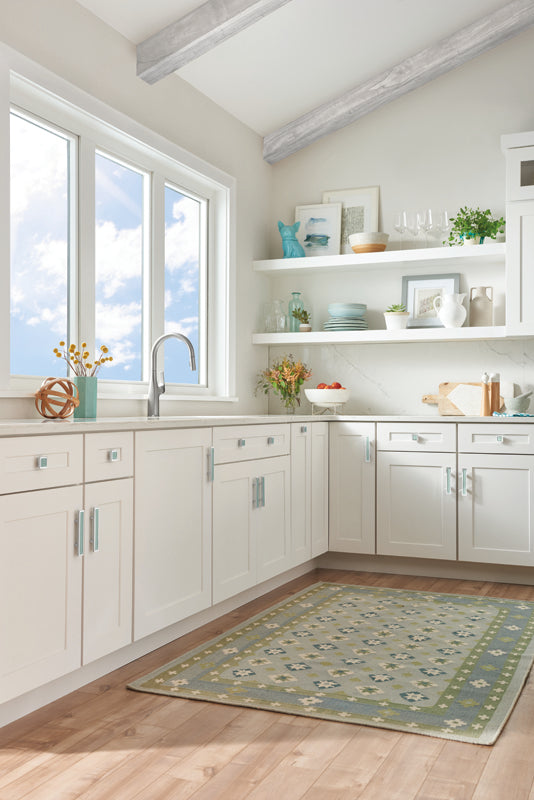 Atlas Homewares Spa Black Round Knob 1 1/4 Inch Polished Chrome